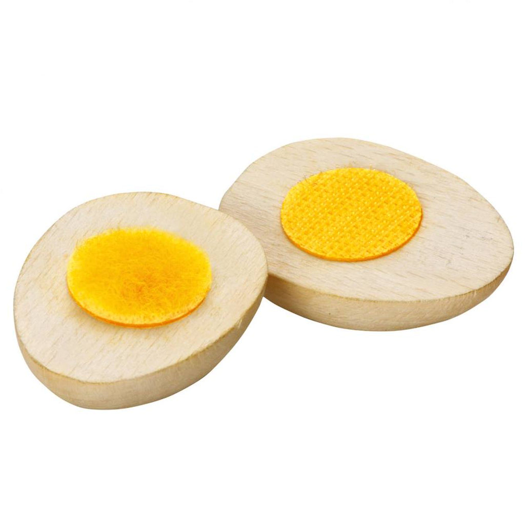 Oeuf en bois à couper beige