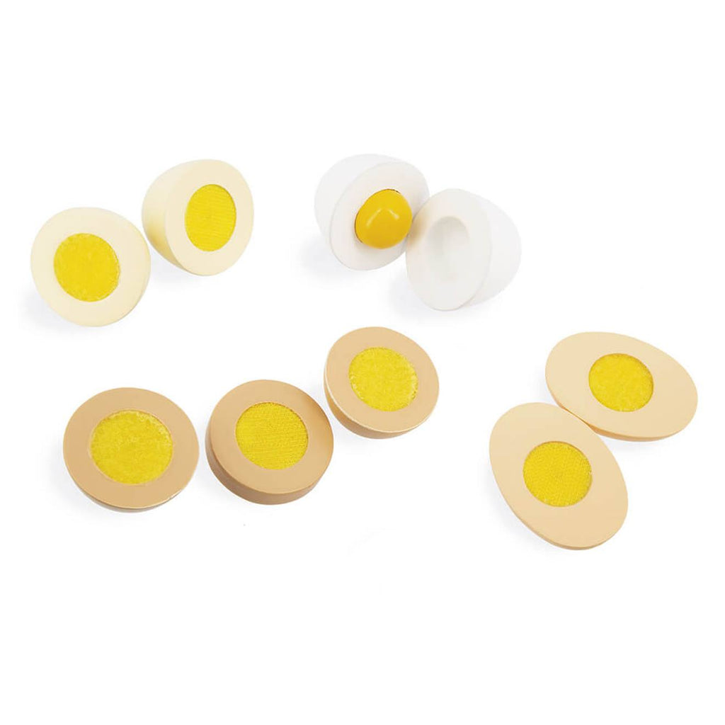 Oeufs du petit chef en bois multicolore