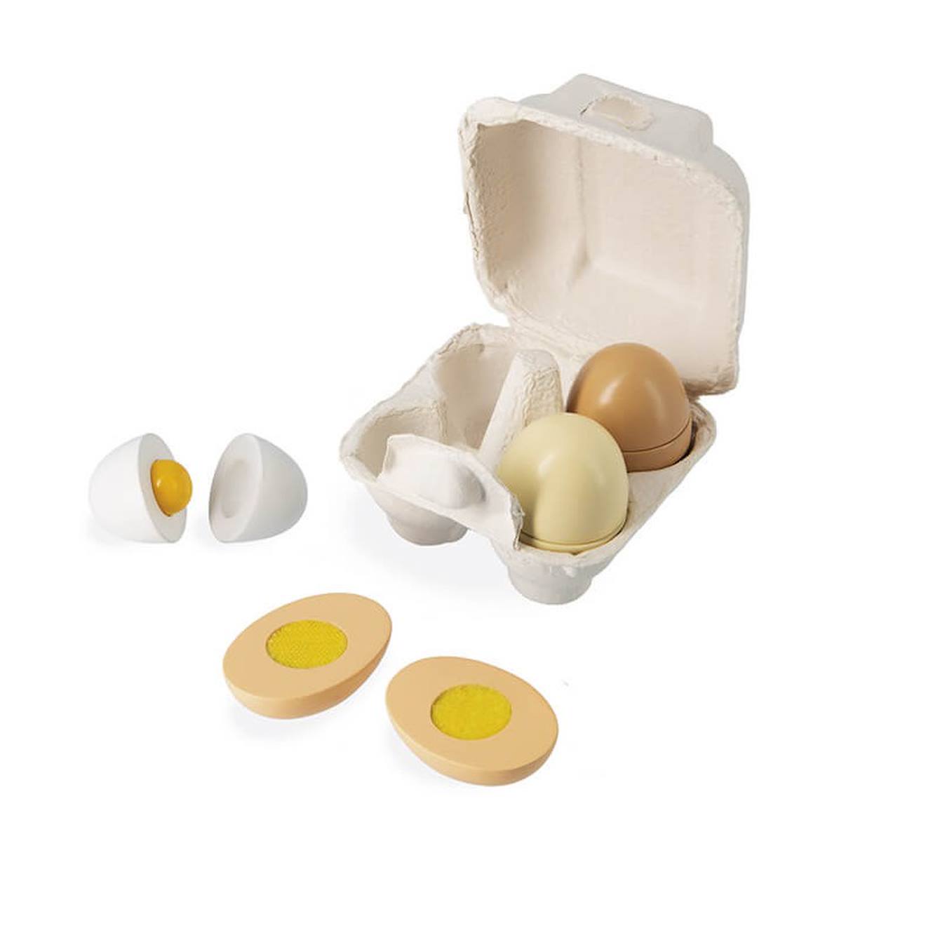 Oeufs du petit chef en bois multicolore