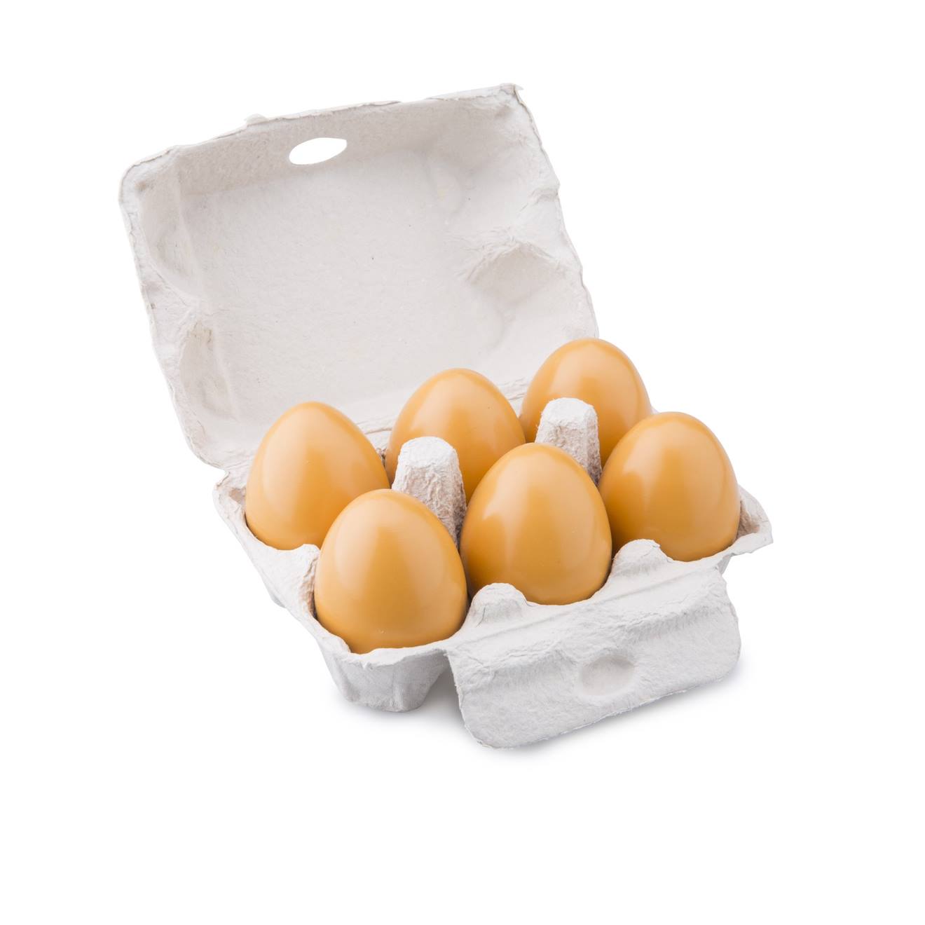 Oeufs en bois beige