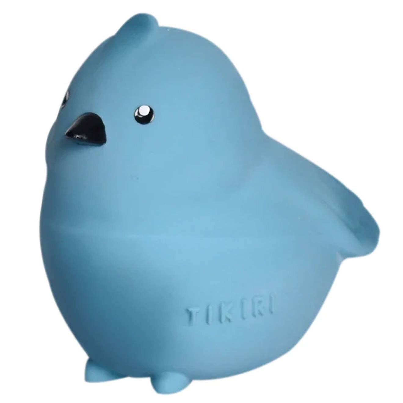 Oiseau en caoutchouc naturel bleu