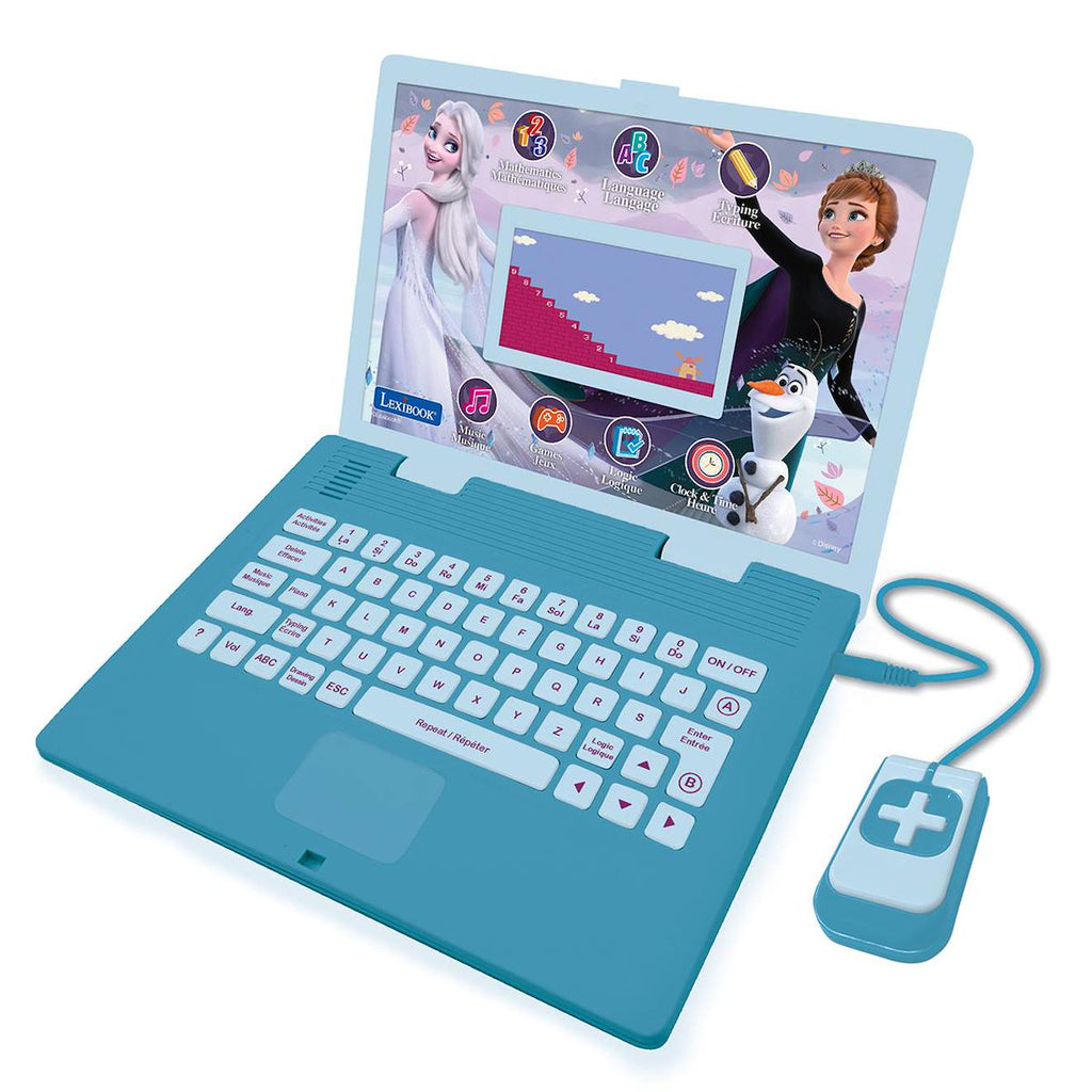 Ordinateur éducatif couleur bilingue Reine des Neiges (FR/EN) 124 activités pour apprendre multicolore