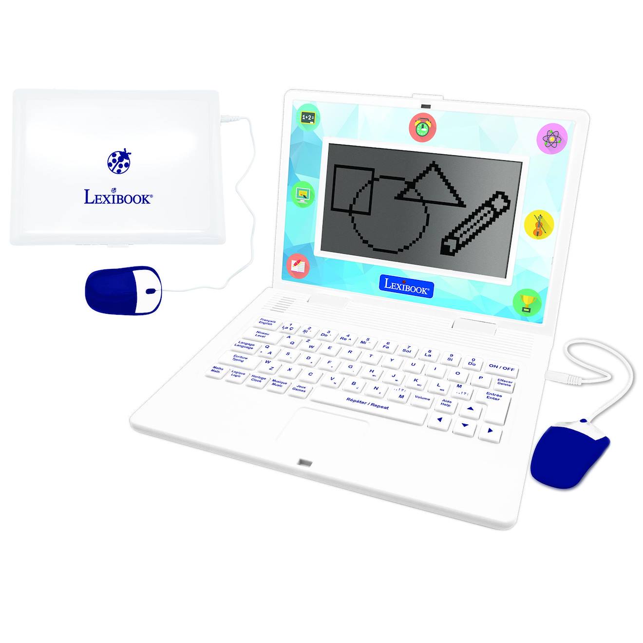 Ordinateur portable 6.7” éducatif bilingue anglais et français multicolore