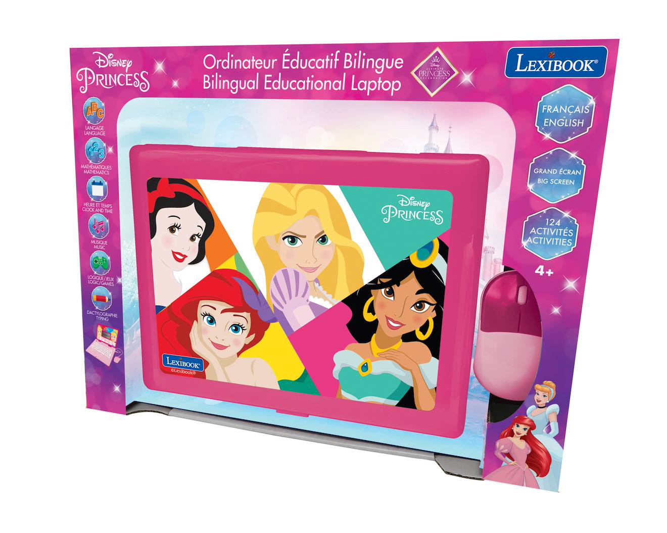 Ordinateur portable éducatif bilingue Disney princesse (FR/EN) multicolore