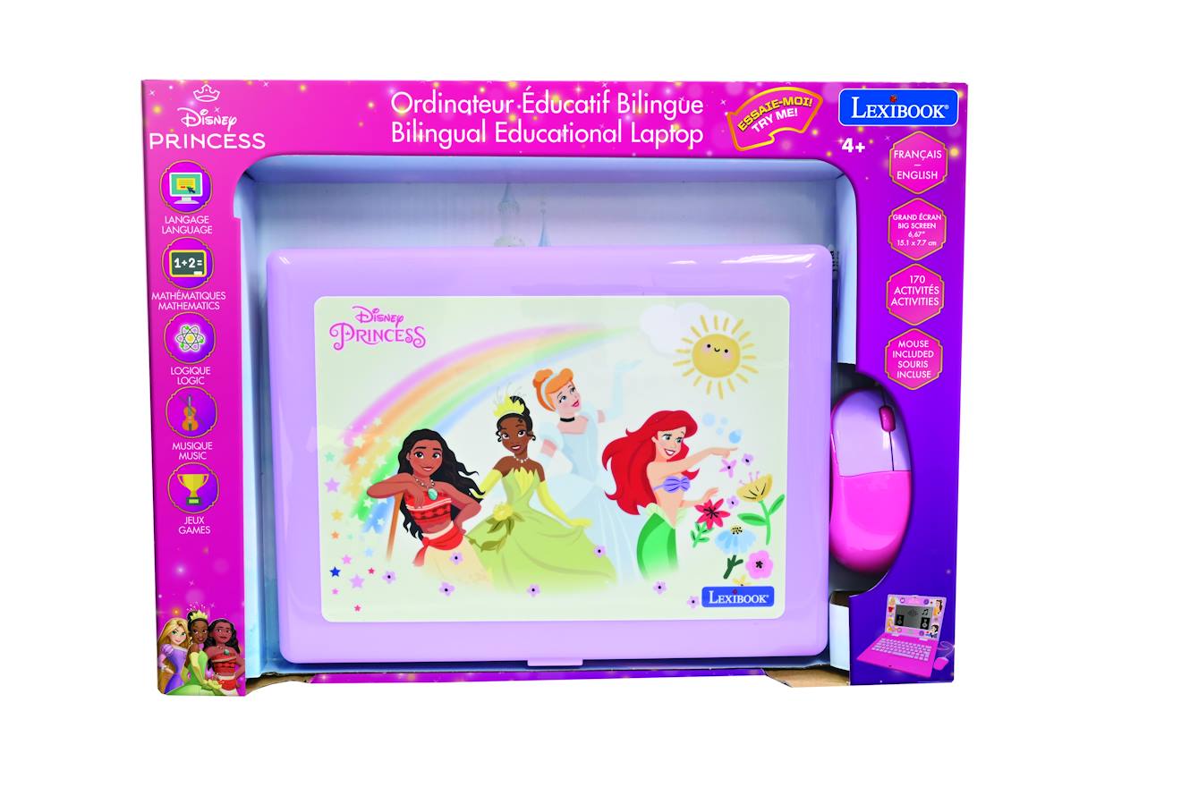 Ordinateur portable éducatif bilingue Disney princesse (FR/EN) multicolore