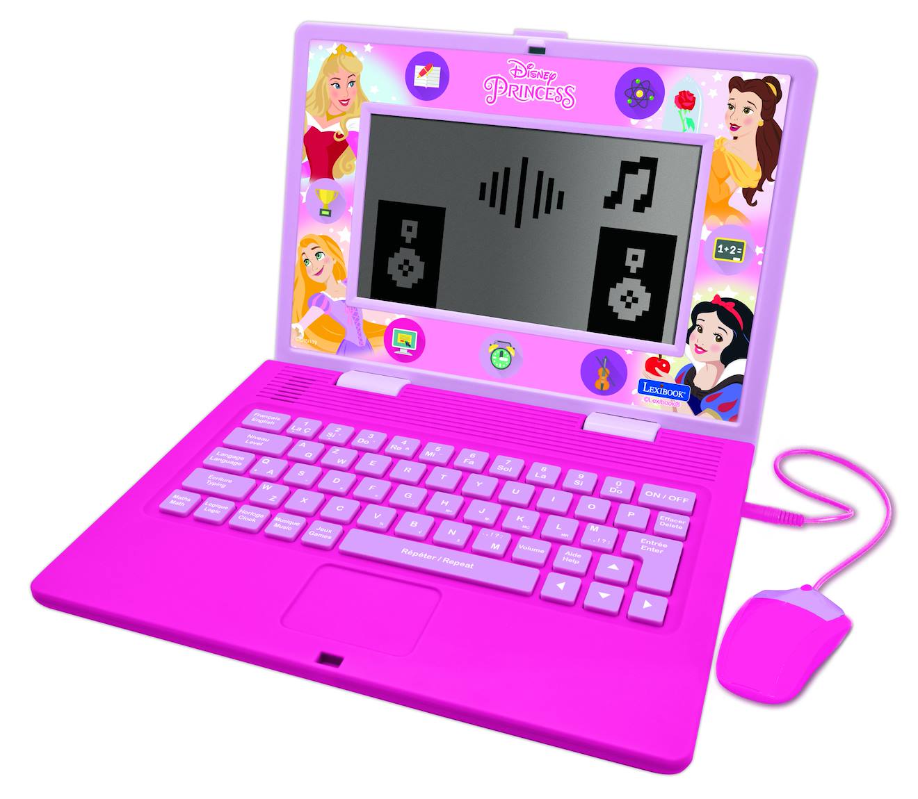 Ordinateur portable éducatif bilingue Disney princesse (FR/EN) multicolore