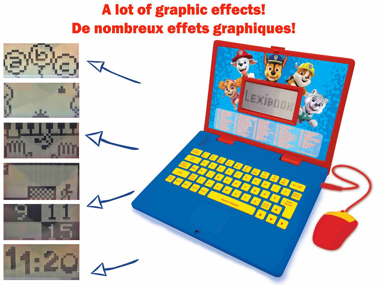 Ordinateur portable éducatif bilingue la pat patrouille (FR/EN) multicolore
