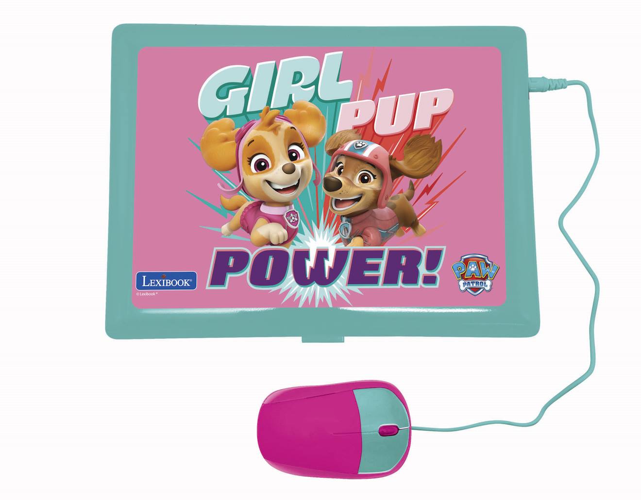 Ordinateur portable éducatif bilingue la pat patrouille girly (FR/EN) multicolore