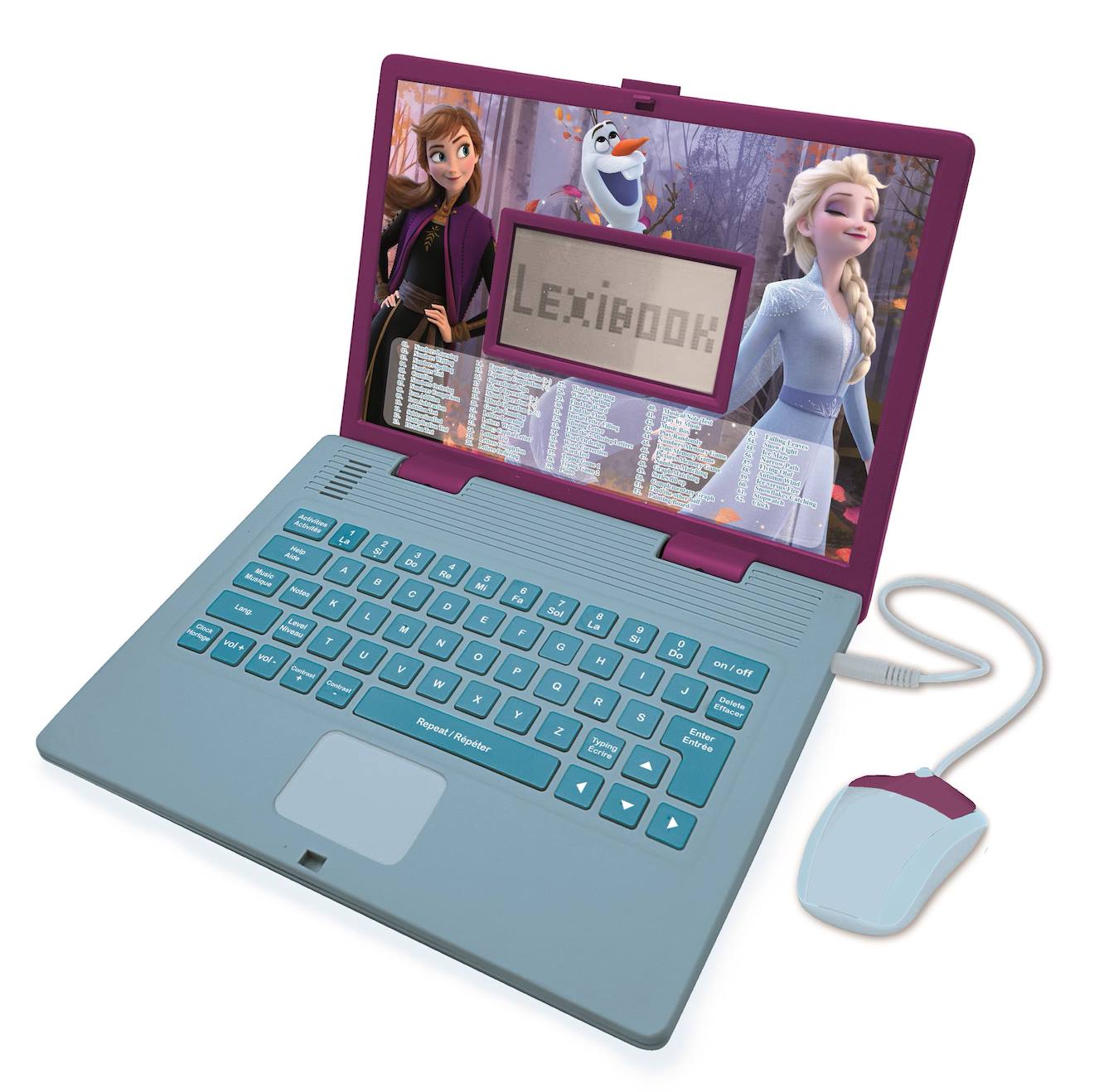 Ordinateur portable éducatif bilingue la reine des neige (FR/EN) multicolore