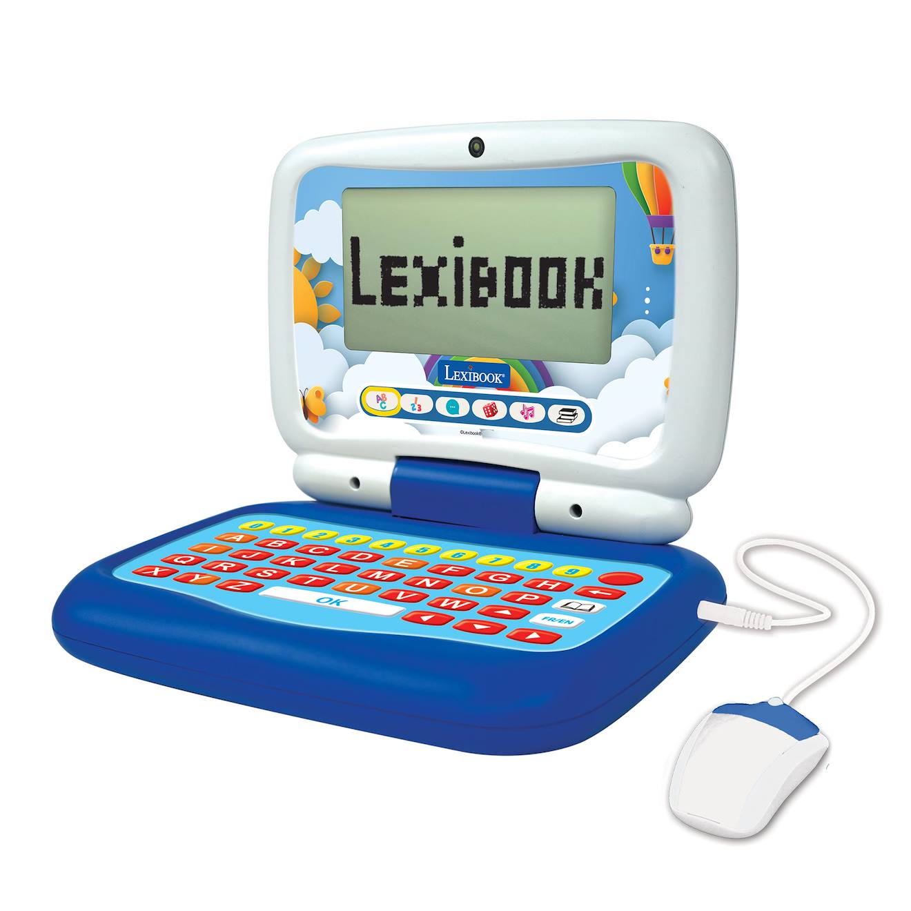 Ordinateur portable éducatif parlant bilingue (EN/FR) 40 activités en français et en anglais multicolore