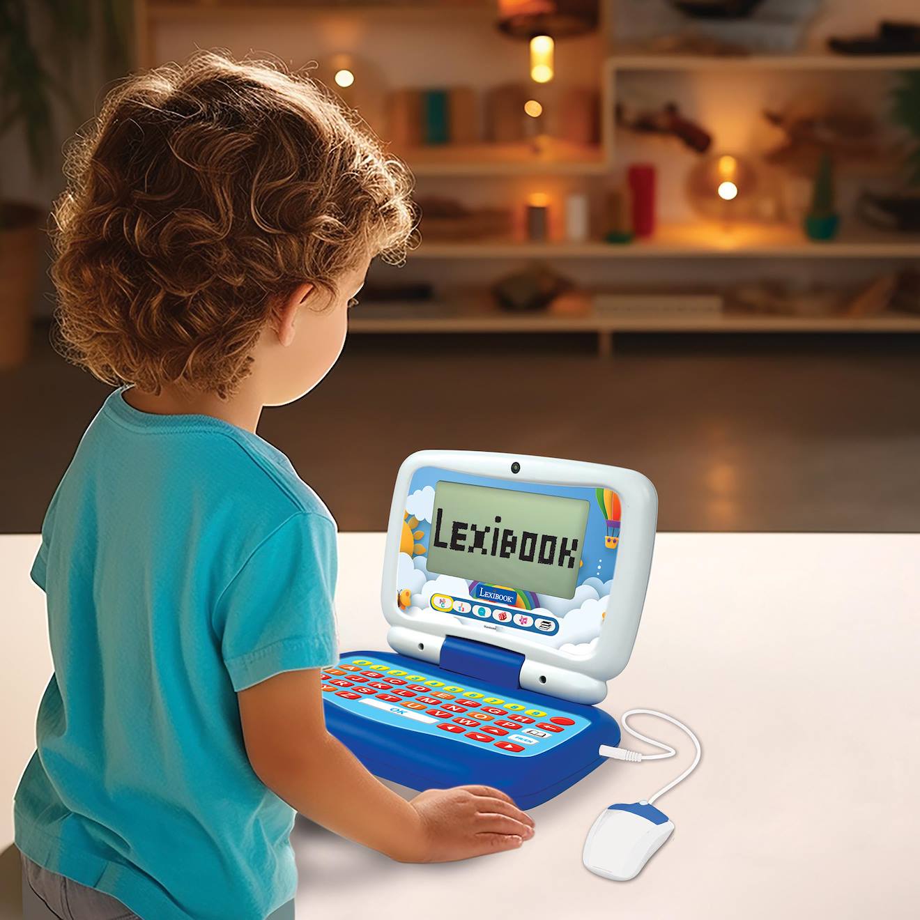 Ordinateur portable éducatif parlant bilingue (EN/FR) 40 activités en français et en anglais multicolore