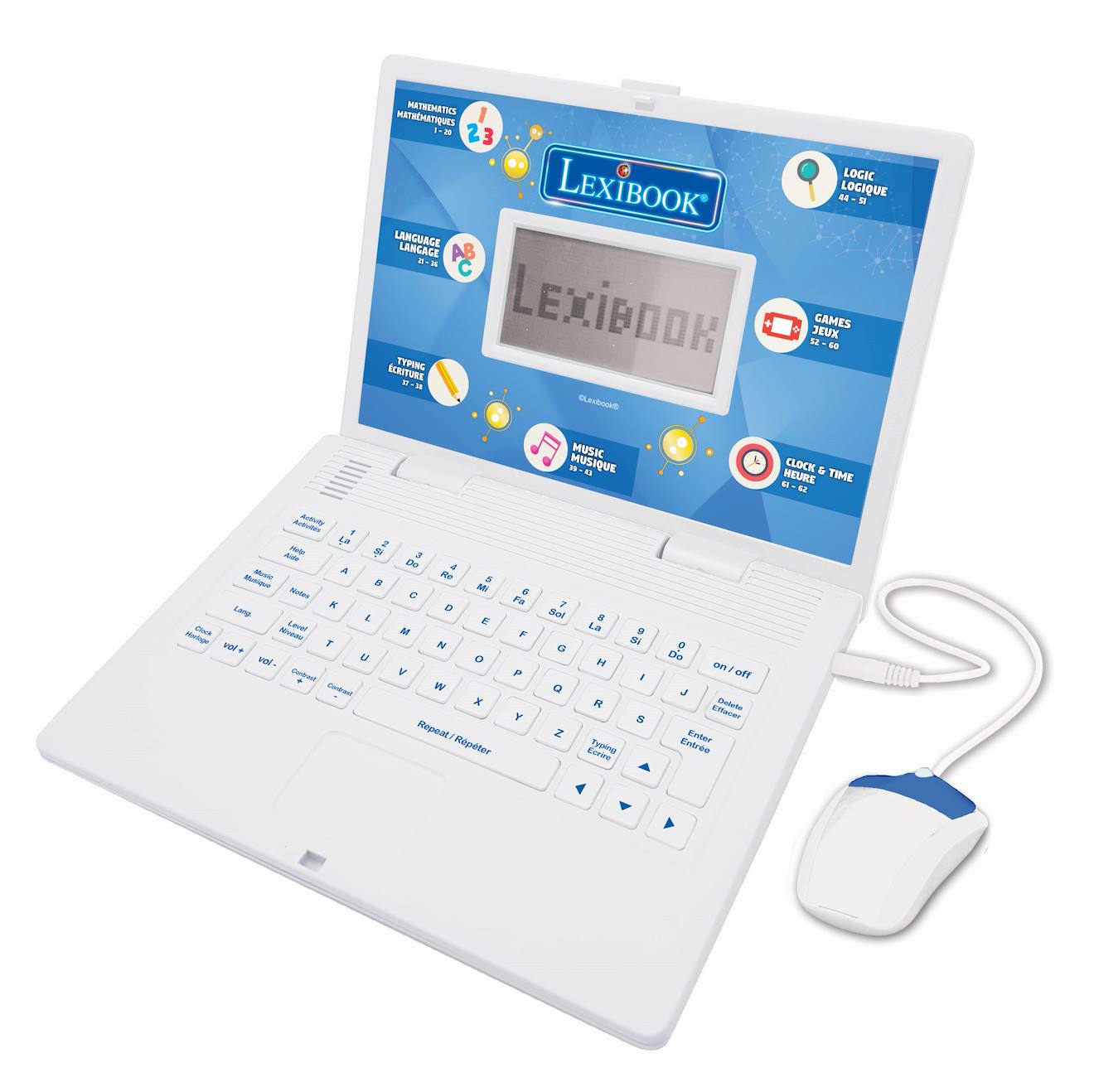 Ordinateur portable éducatif power kid bilingue français et anglais multicolore