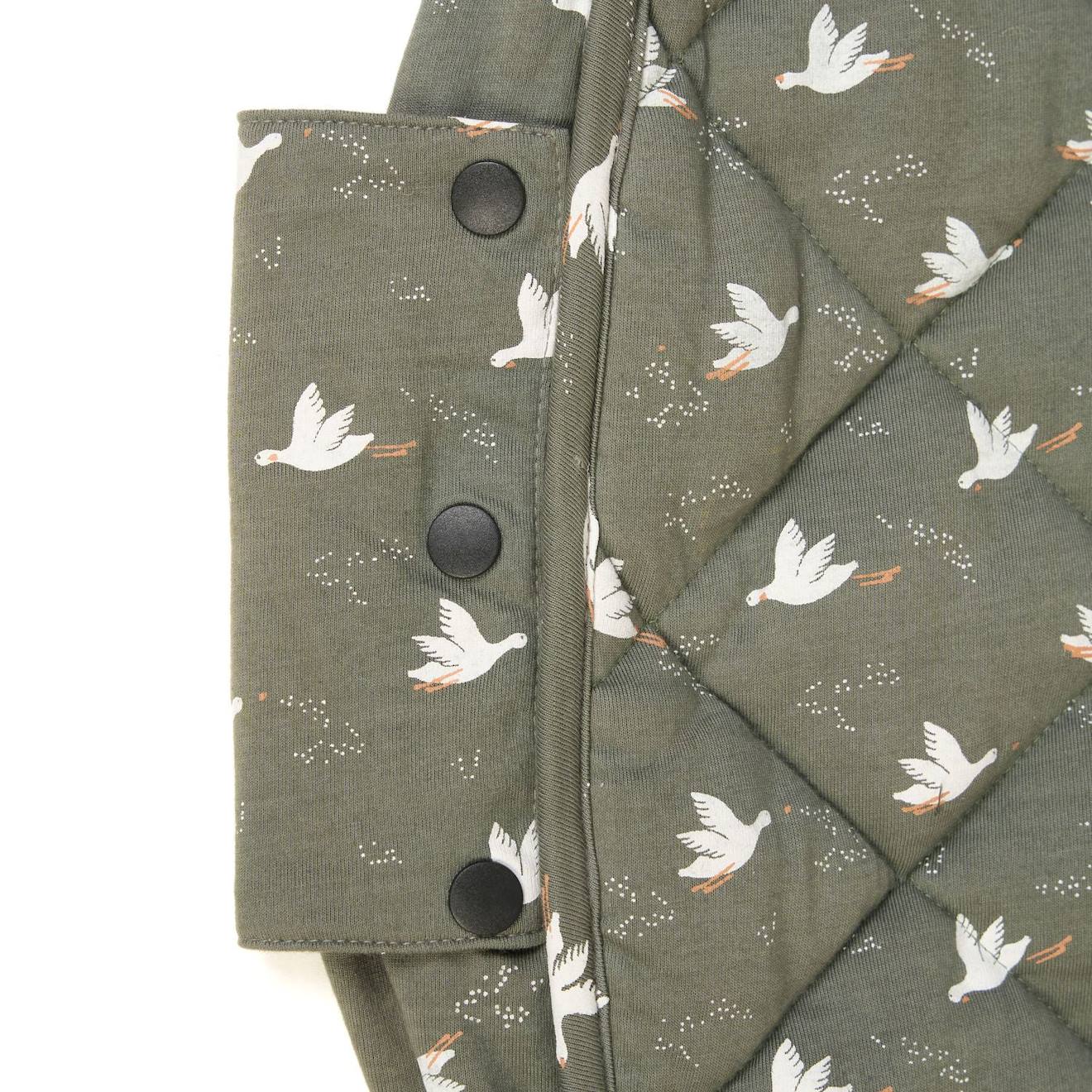 Organic tapis d´éveil & sac - oiseaux gris foncer & blanc