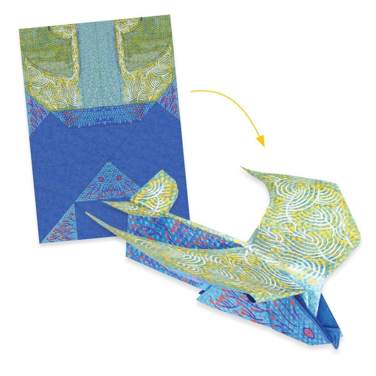 Origami à tire d'ailes multicolore