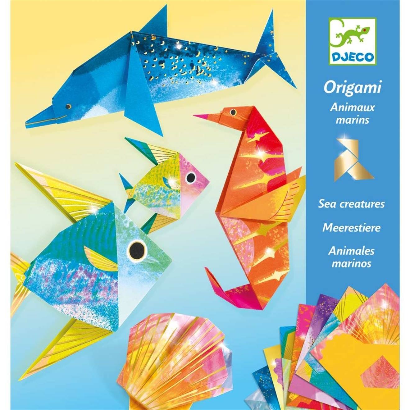 Origami animaux marins multicolore