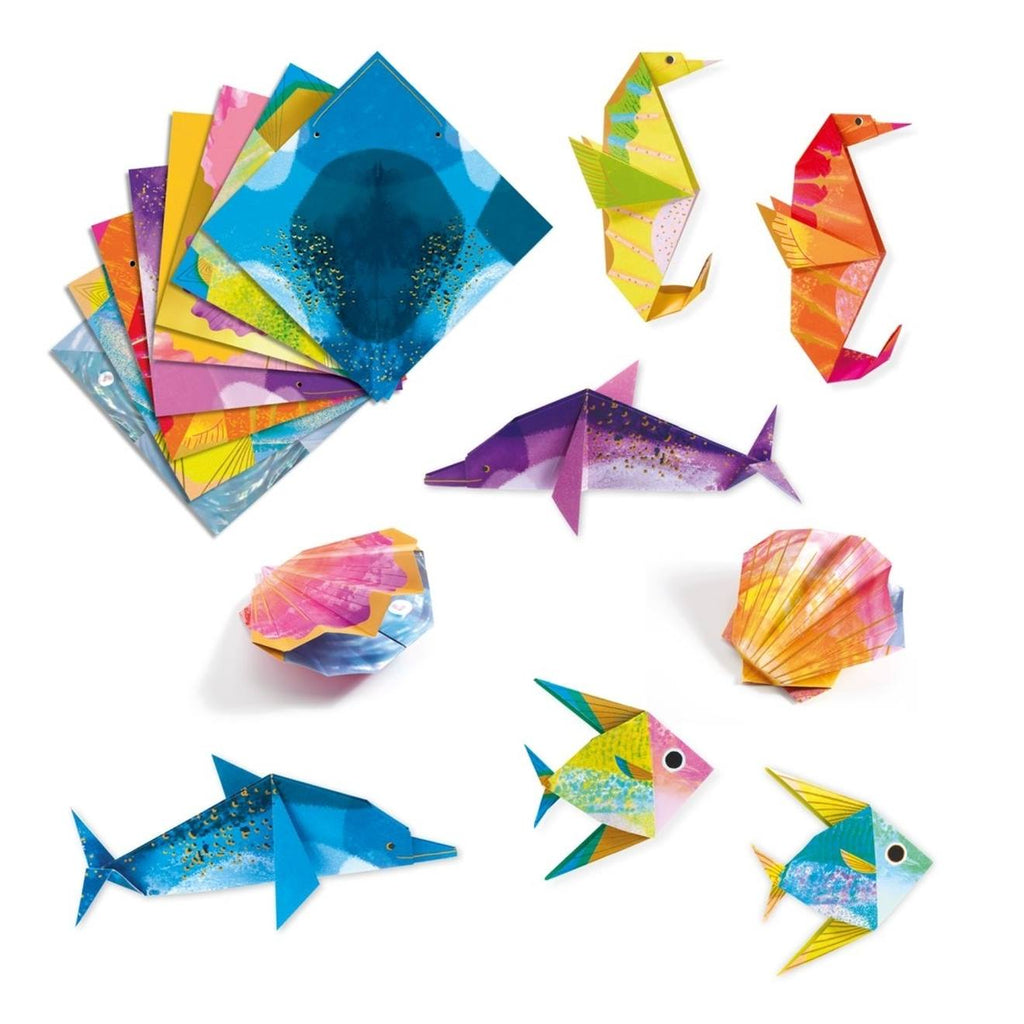 Origami animaux marins multicolore
