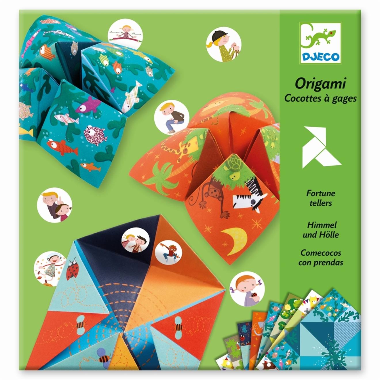 Origami cocottes à gages multicolore