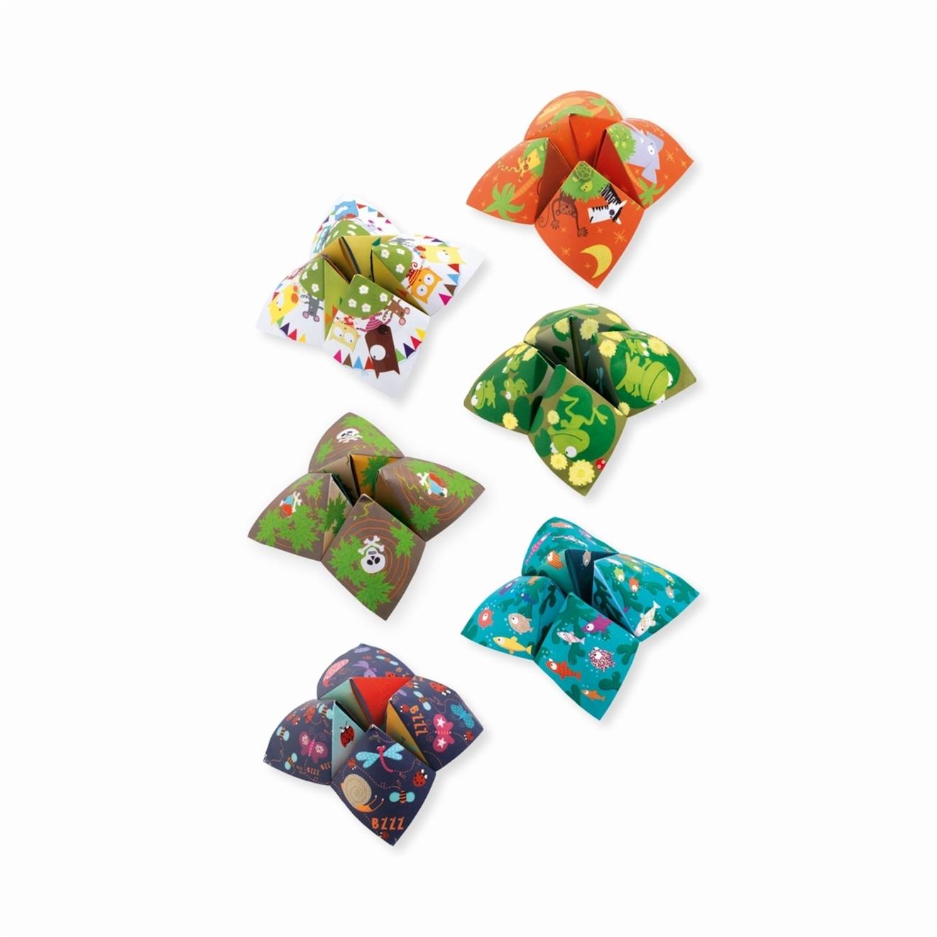 Origami cocottes à gages multicolore