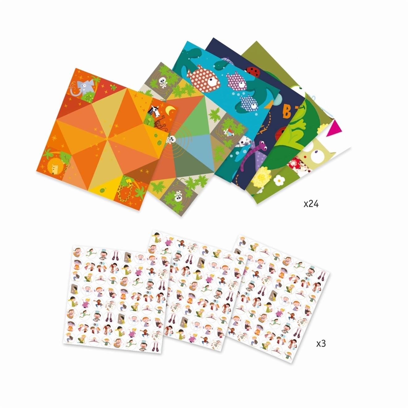 Origami cocottes à gages multicolore