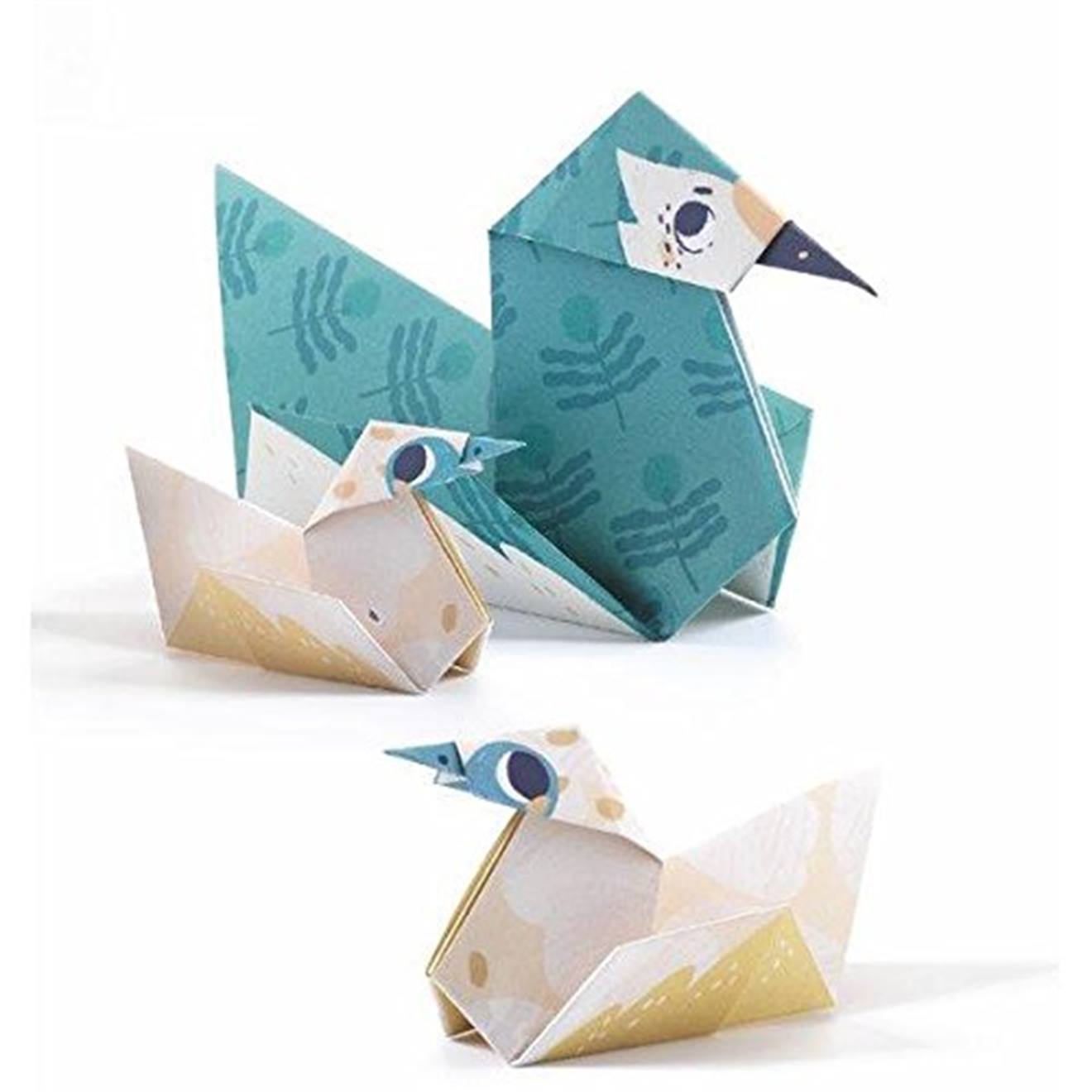 Origami facile famille multicolore