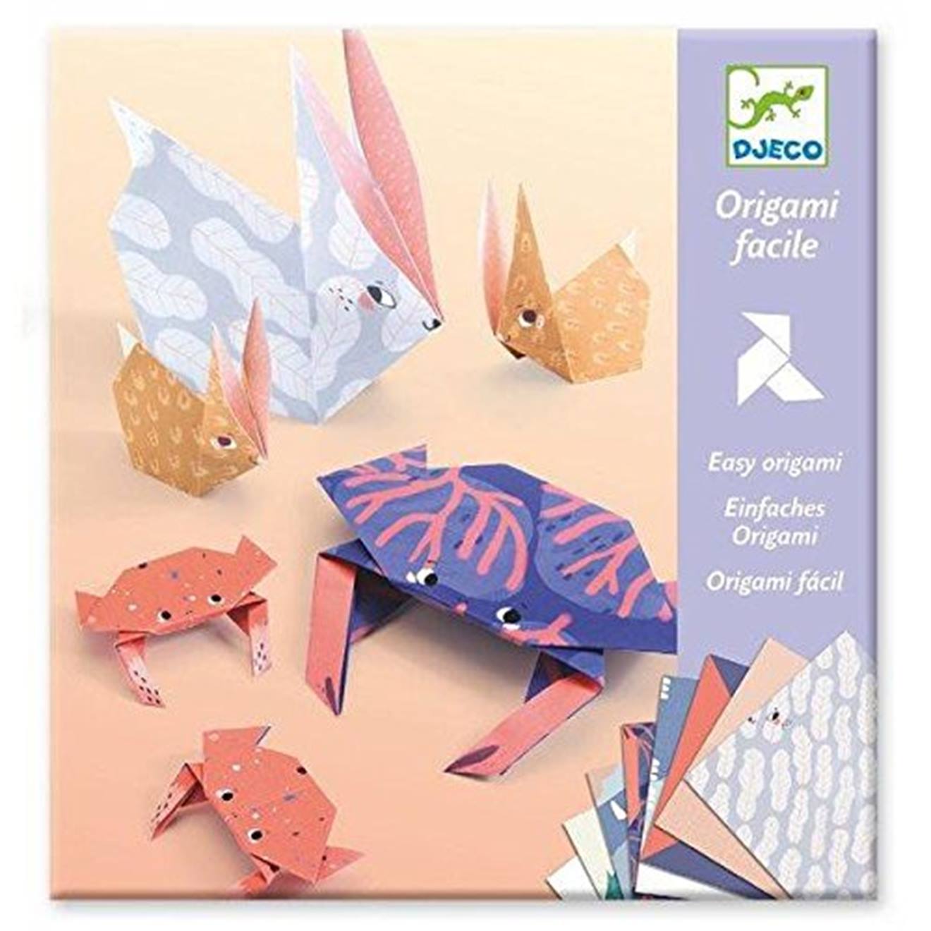 Origami facile famille multicolore