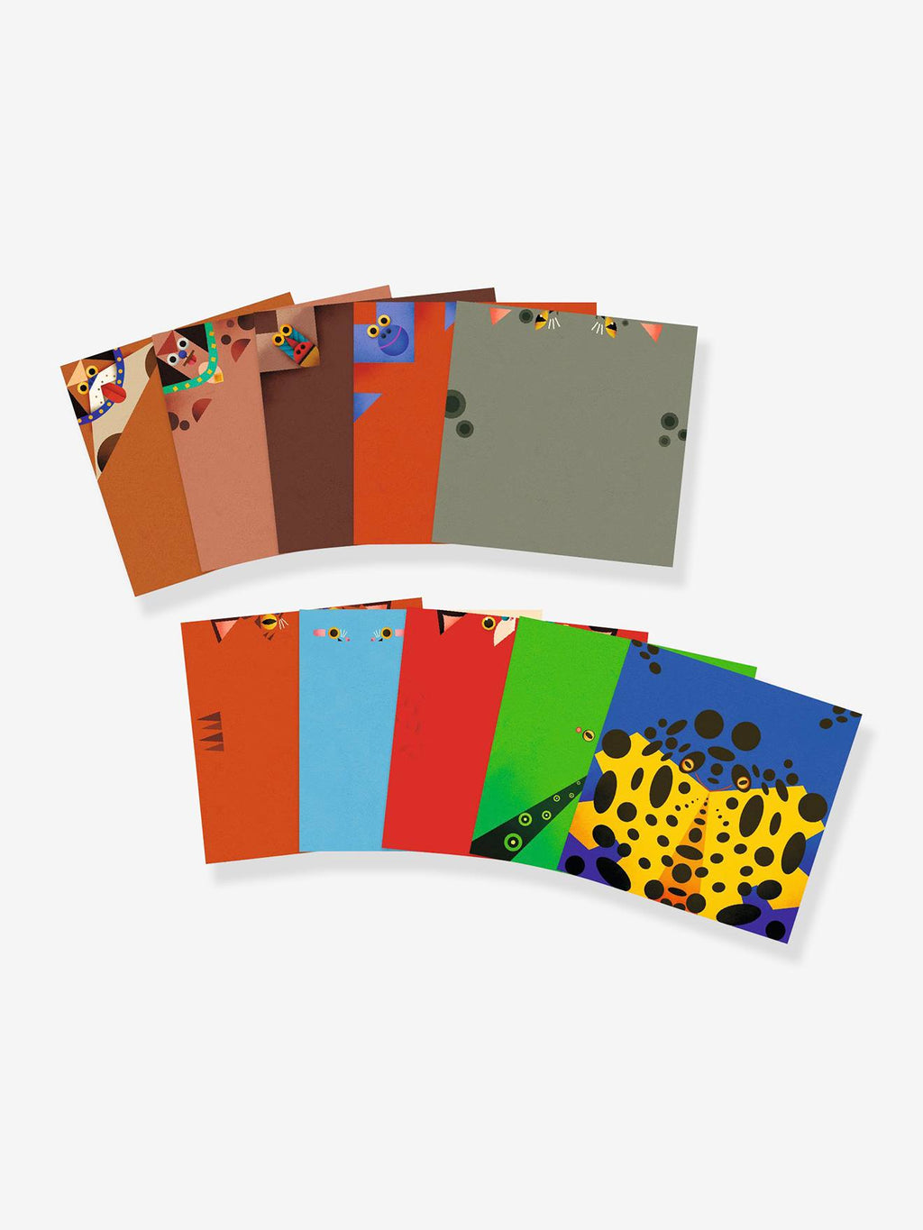 Origami facile - les animaux sauteurs multicolore