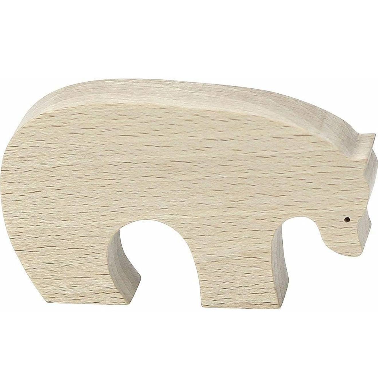 Ours brun pompon beige