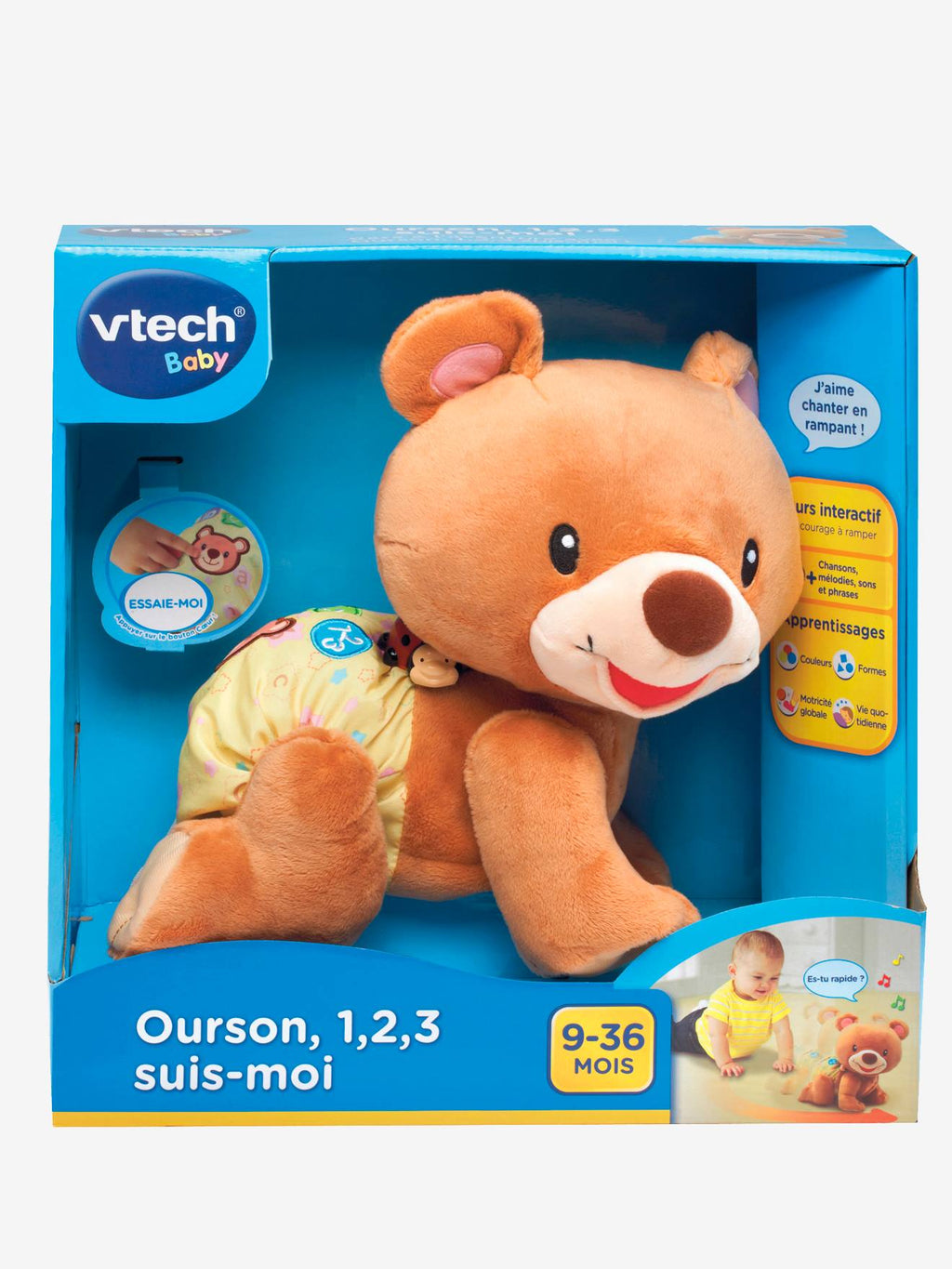 Ourson 123 suis-moi marron