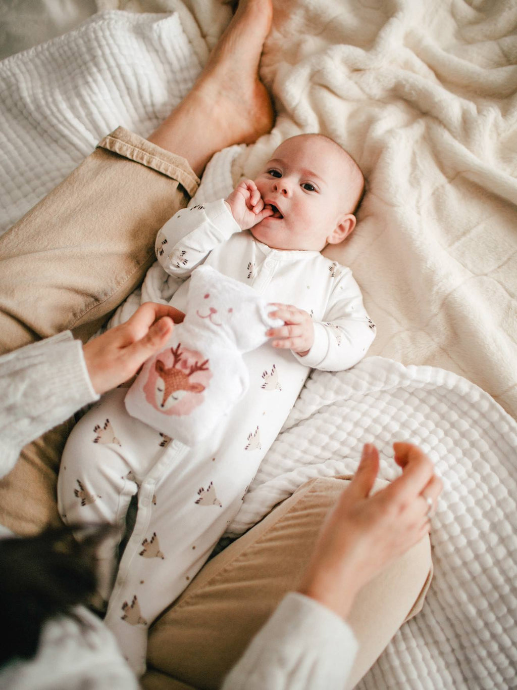 Ourson thérapeutique beke bobo blanc (bambi rose)