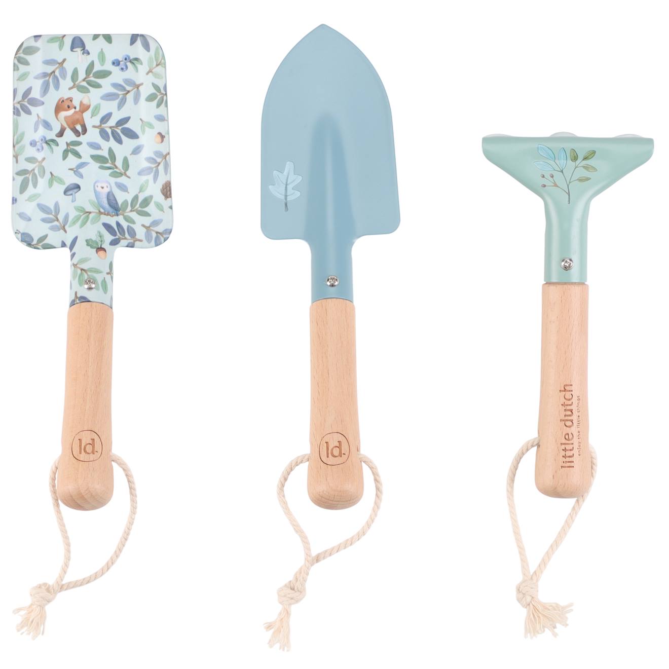 Outils de jardin bleu