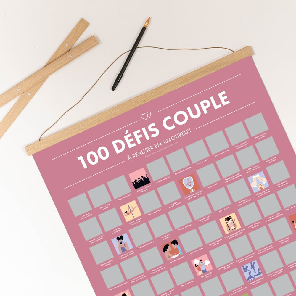Pack 100 Défis Couple à Faire en Amoureux - Coffret Cadeau