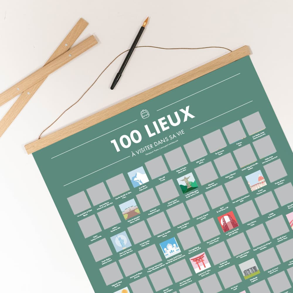Pack 100 Lieux à Visiter dans sa Vie - Coffret Cadeau
