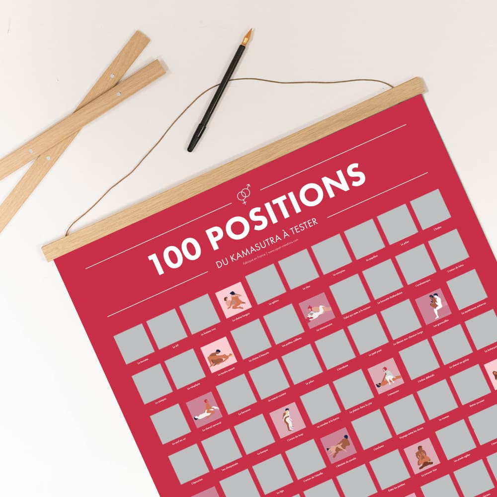 Pack 100 Positions du Kamasutra à Tester - Coffret Cadeau