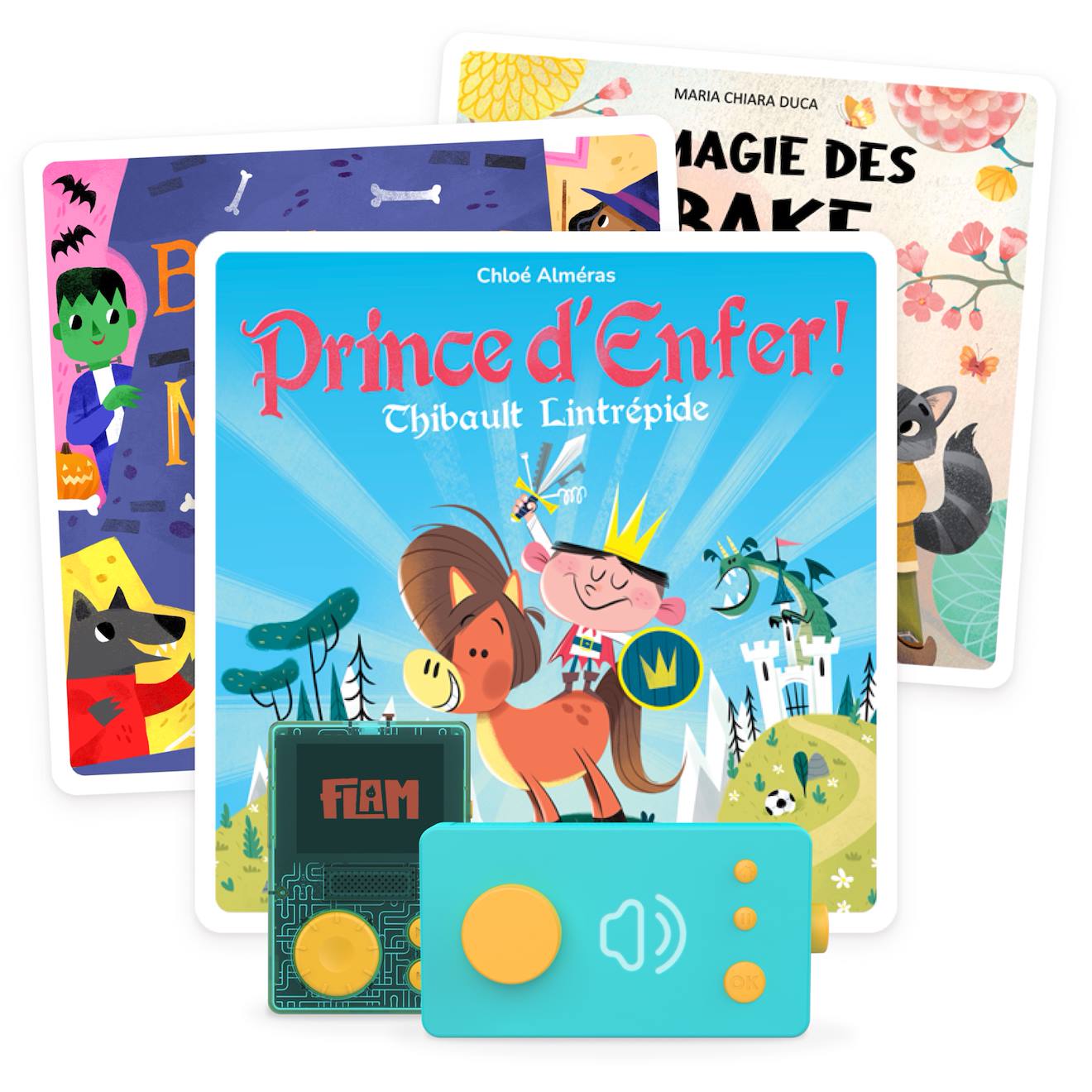 Pack 3 livres audio interactifs pour enfant dès 3 ans - 36 histoires à composer, 4h10 d'écoute multicolore