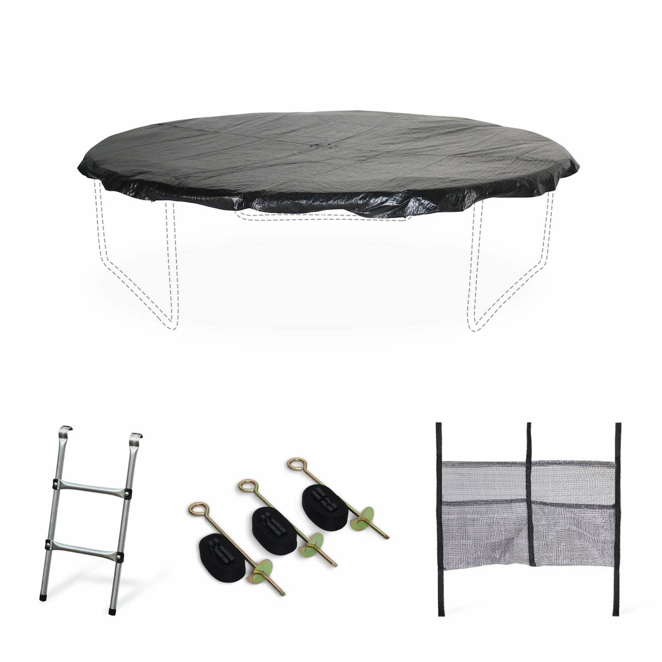 Pack accessoires pour trampoline ?260cm pack accessoires noir