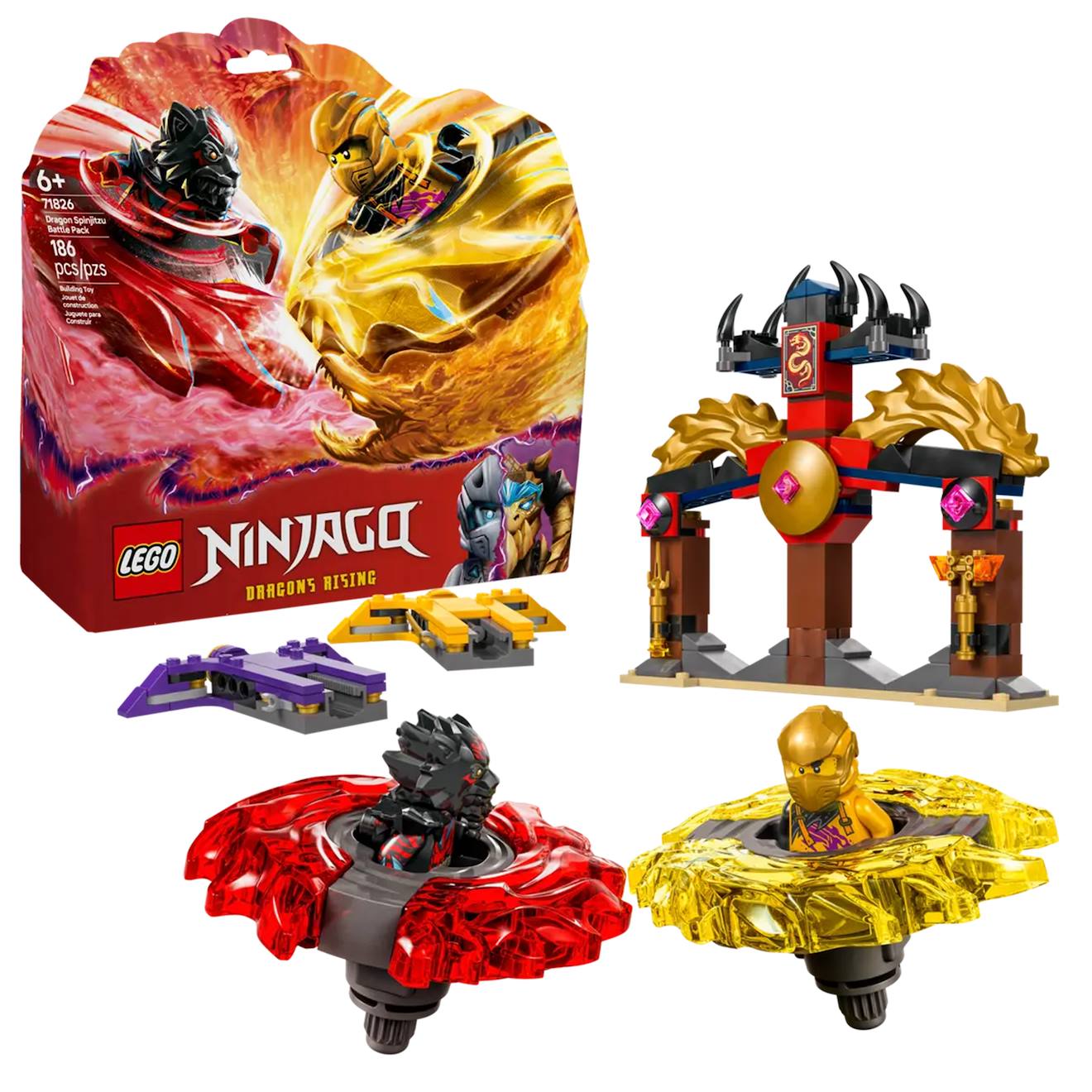 Pack de combat spinjitzu du dragon 71826 multicolore