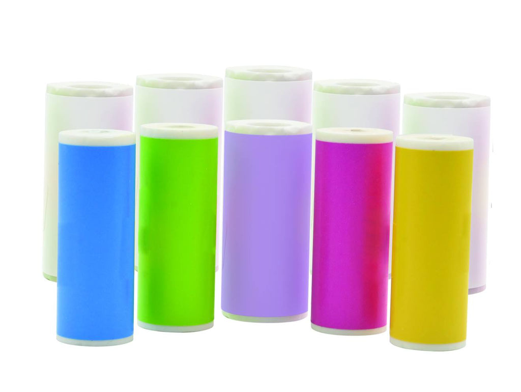 Pack de recharge contenant 10 rouleaux autocollants pour les références star cam dj150 et dj160 multicolore