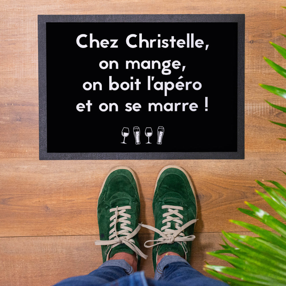 Paillasson Apéro à Personnaliser Format 35 x 50 cm - Paillasson Personnalisé
