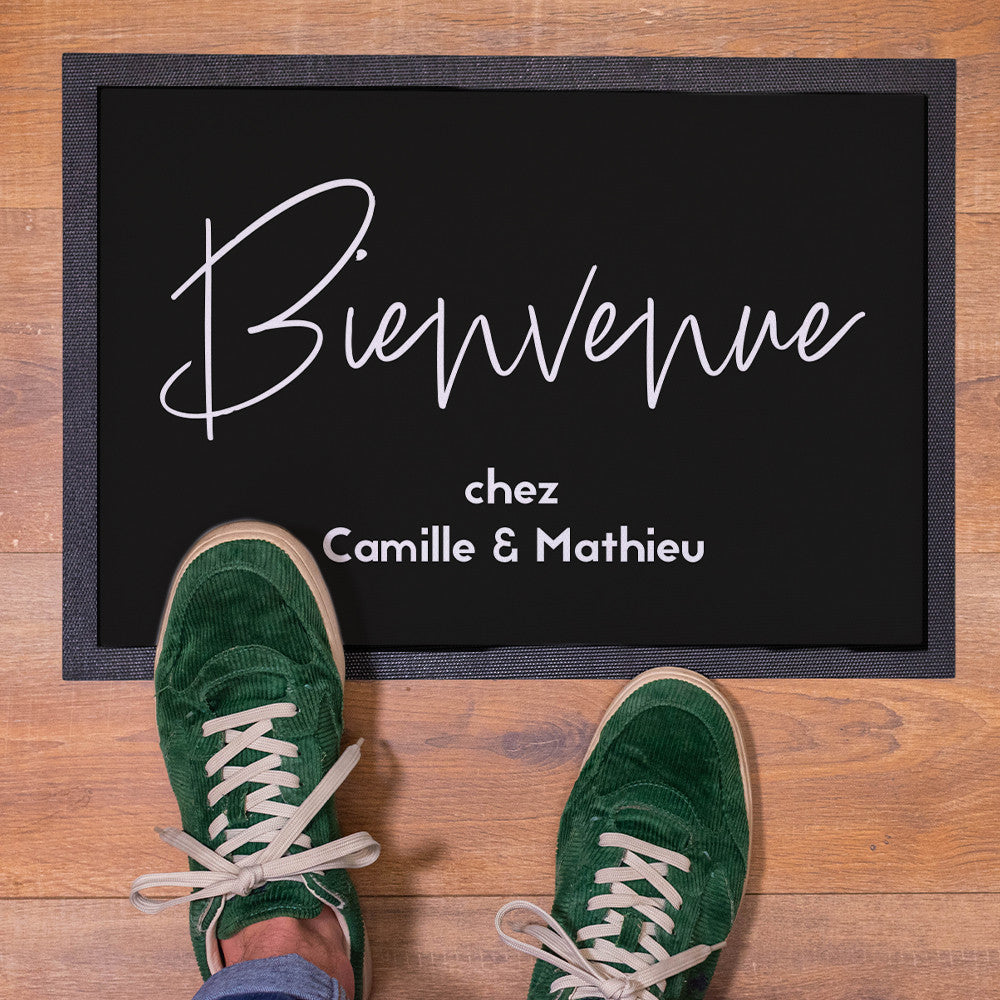 Paillasson Bienvenue à Personnaliser Format 35 x 50 cm - Paillasson Personnalisé