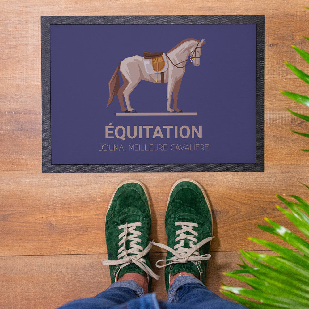 Paillasson Equitation à Personnaliser Format 35 x 50 cm - Paillasson Personnalisé
