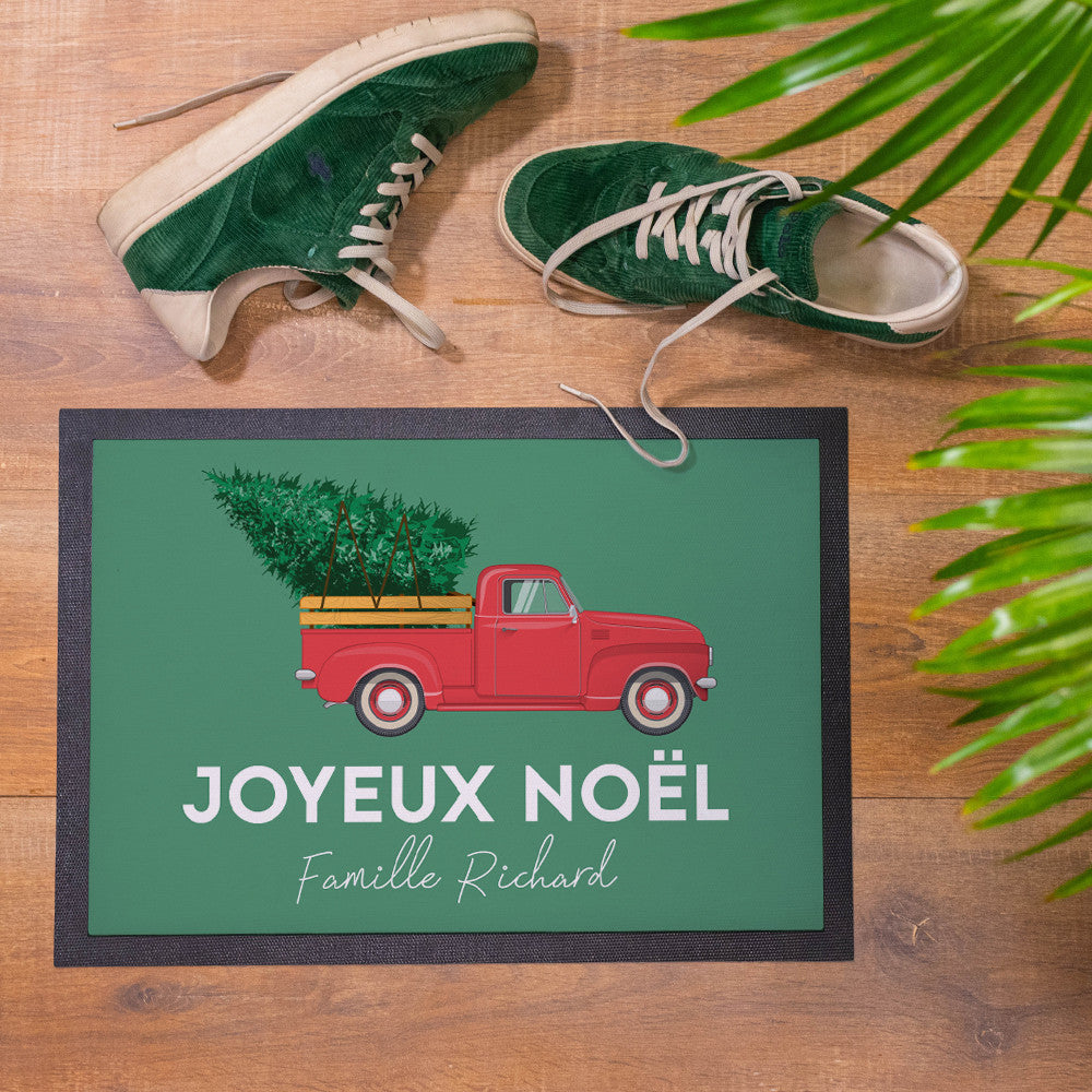 Paillasson Noël à Personnaliser Format 35 x 50 cm - Paillasson Personnalisé