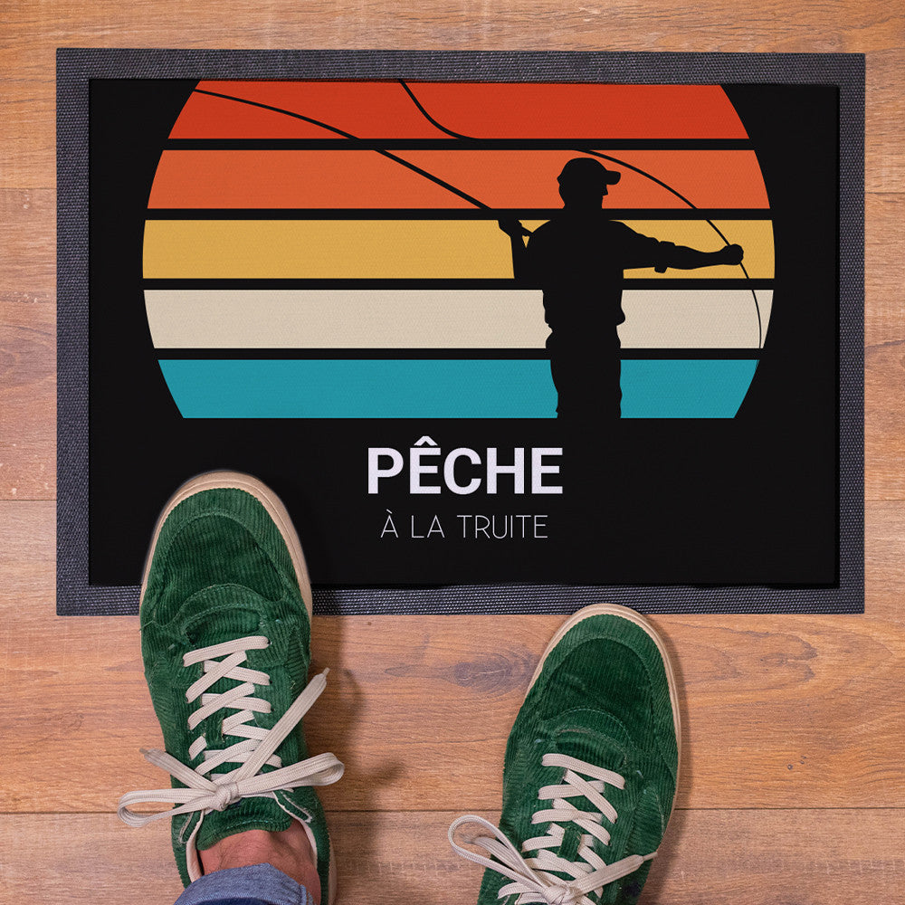 Paillasson Pêche à Personnaliser Format 35 x 50 cm - Paillasson Personnalisé