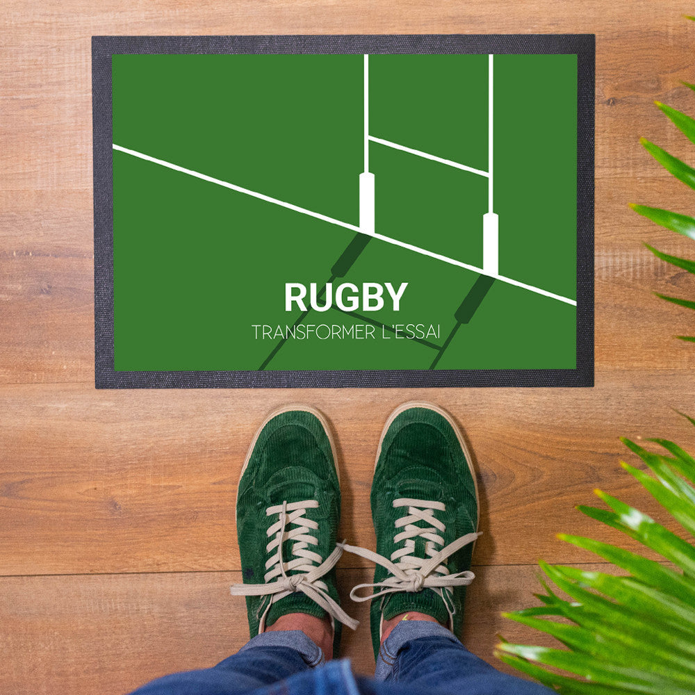 Paillasson Rugby à Personnaliser Format 35 x 50 cm - Paillasson Personnalisé