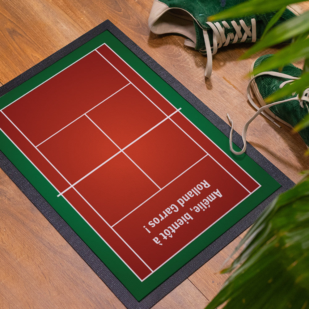 Paillasson Terrain de Tennis à Personnaliser Format 35 x 50 cm - Paillasson Personnalisé