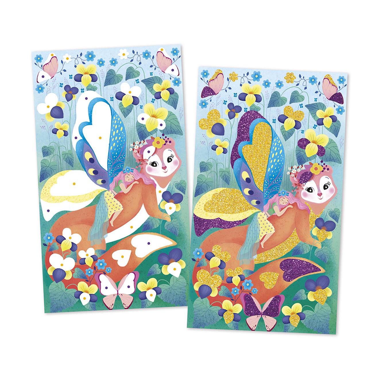 Paillettes 3 tableaux - magic fairies multicolore
