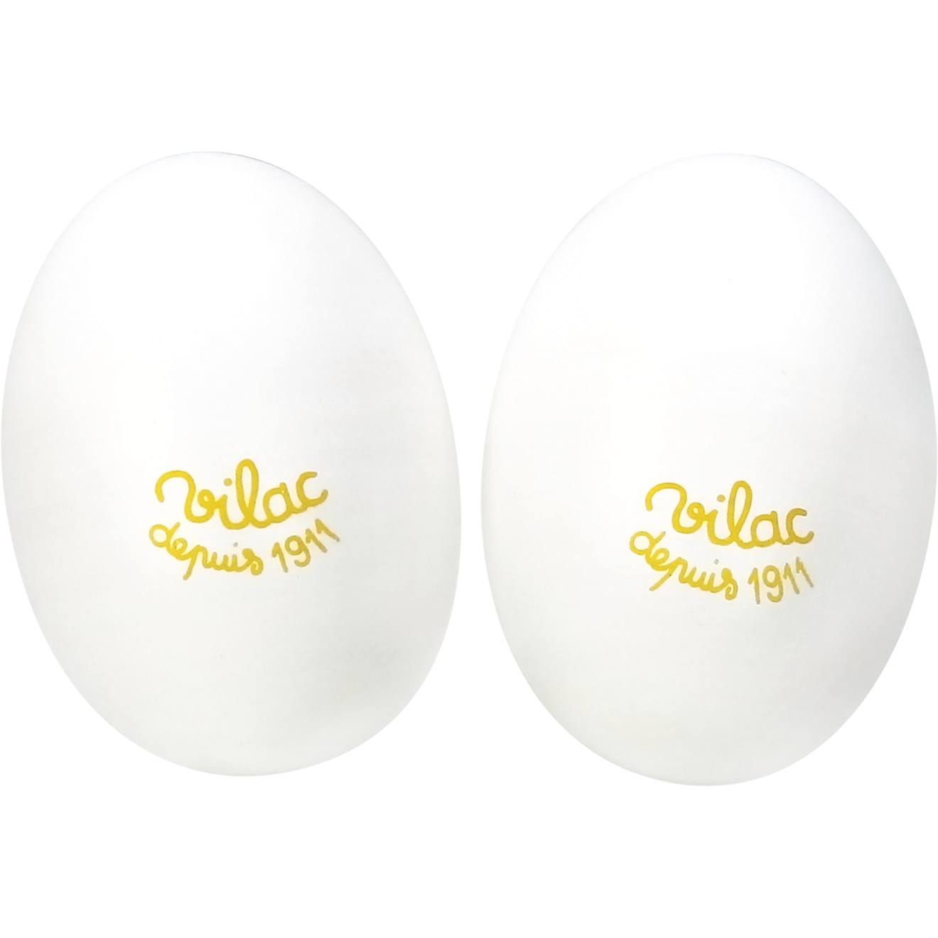 Paire de maracas blanches blanc