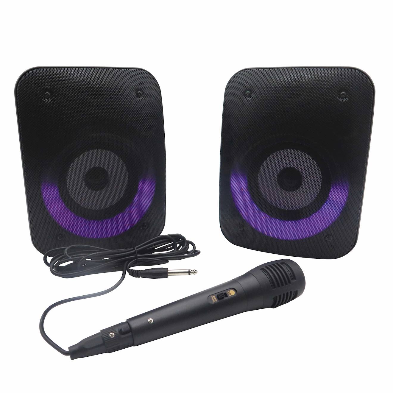Paire d'enceintes stéréo puissantes Bluetooth iparty multicolore