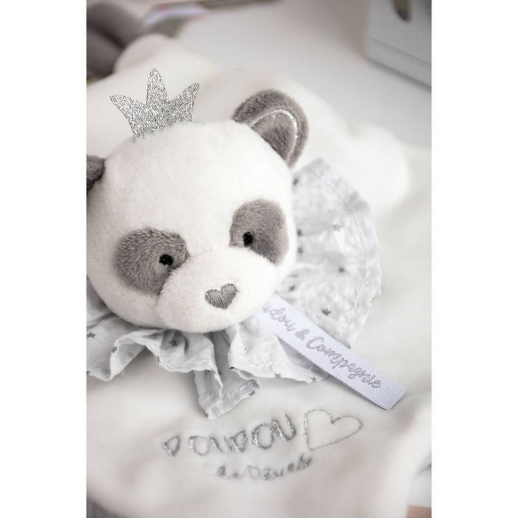 Panda doudou attrape-rêve blanc