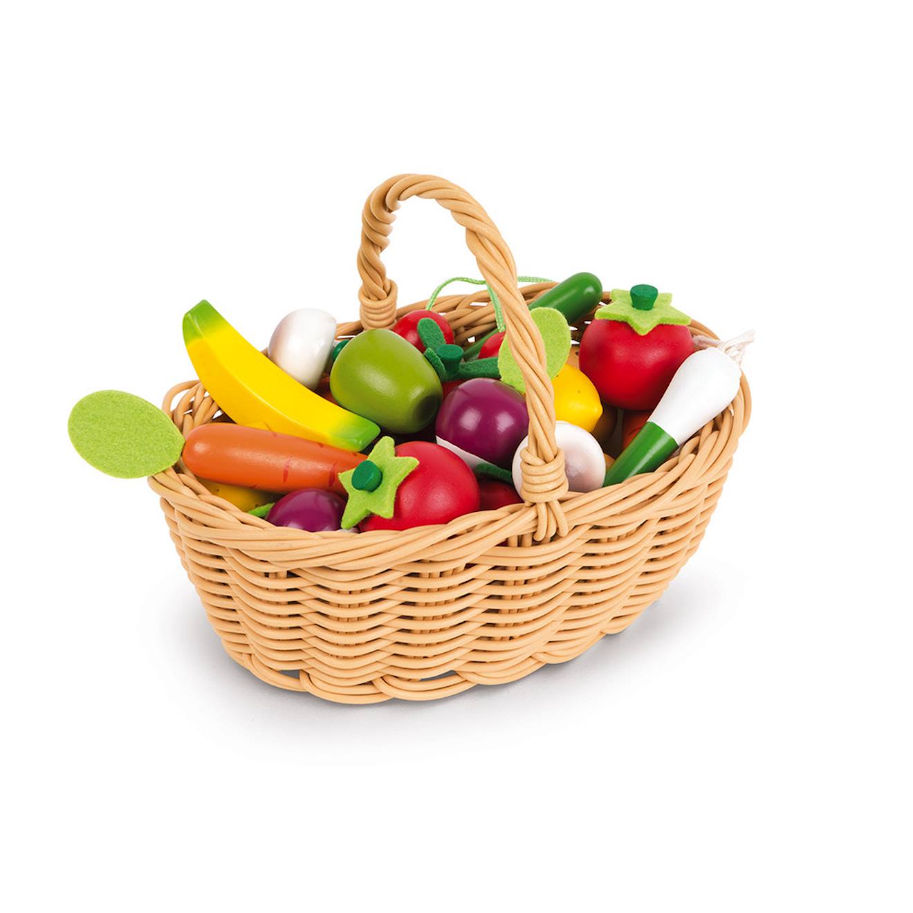 Panier de 24 fruits et légumes multicolore