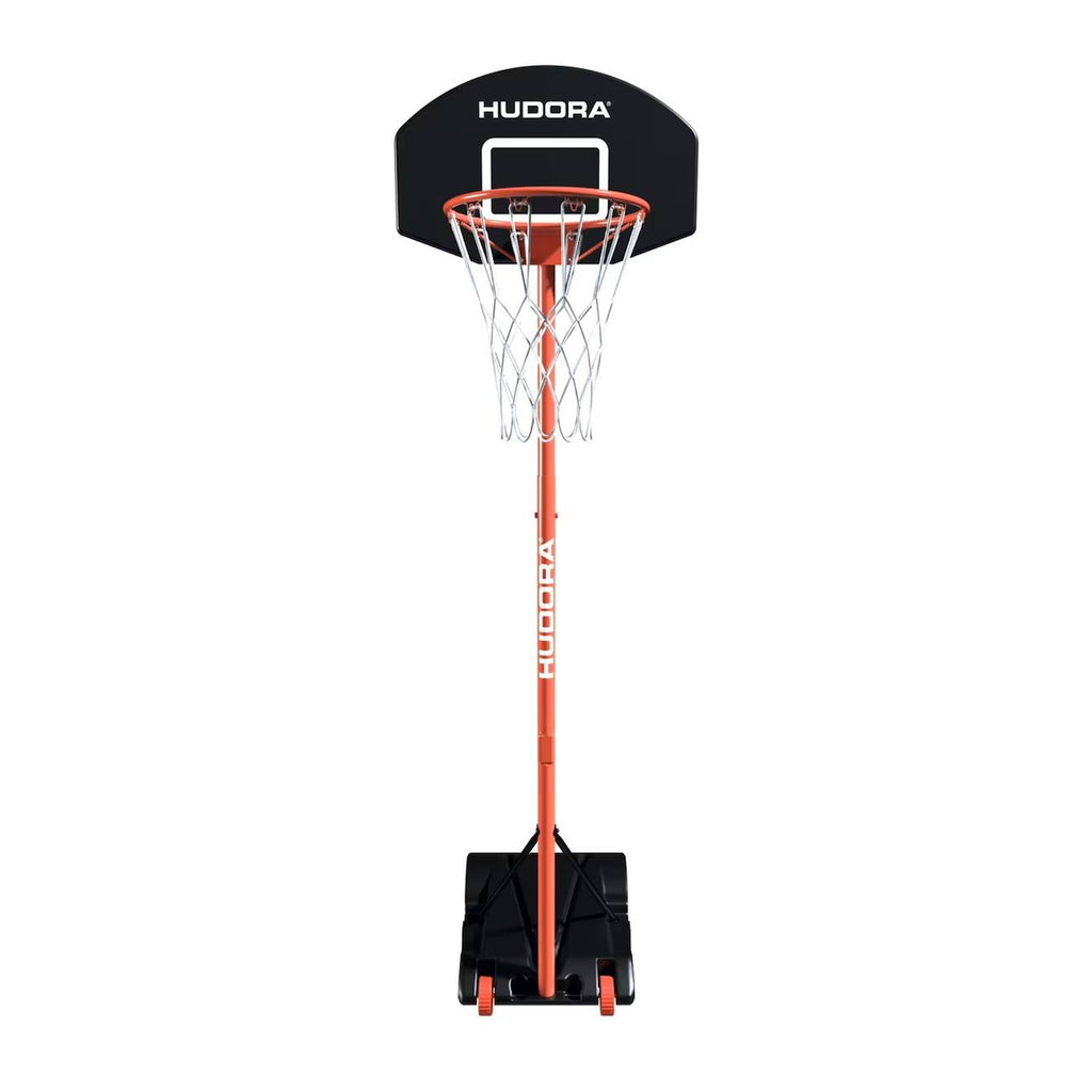Panier de basket-ball sur pied 205 avec ballon et pompe rouge et noir